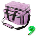 LOLE Yarn Organizer Tote – Large Knitting & Crochet Storage Bag with Clear Top, Dividers, Grommet Yarn Feed & Accessory Pockets – Portable Craft Project Bag