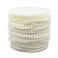4MM Beaded Trim White Crafts Faux Pearl Beads Garland Roll Strand 131FT - color: White, size: 4mm