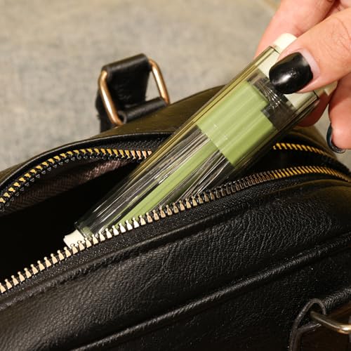 1 Set Pop-up Magnetic Sewing Needle Storage Boxes Portable Embroidery Needle Case DIY Handicrafts Sewing Tool Accessories (Green) - color: Green