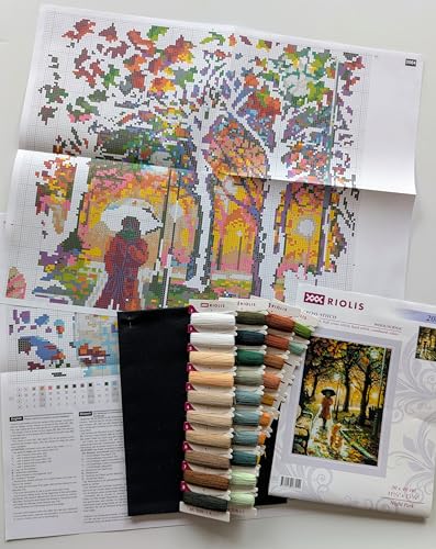 RIOLIS 2064 Night Park Counted Cross Stitch Kit 11.75 x 15.75 in - style: Night Park 2064
