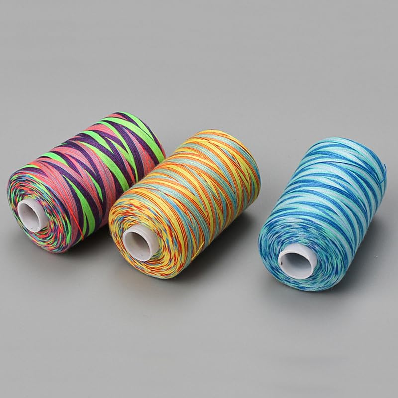 1000 Yard Multicolor Gradient Sewing Thread Colorful Embroidery Thread DIY Craft Spools Garment Accessory - style: #15