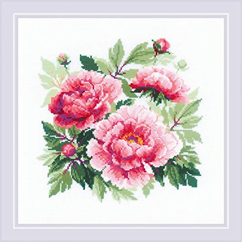RIOLIS 1854 Tree Peony Counted Cross Stitch Kit 15.75 x 15.75 in