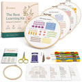 Bradove Classic Embroidery Learning Kit for Adults and Kids - color: A-Learning Stitches