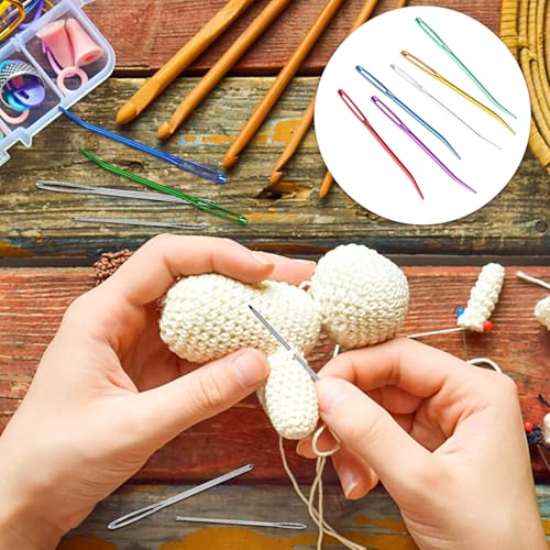 Twisepicks 21 Pcs Yarn Needle, Crochet Tapestry Needles for Crocheting, Large-Eye Blunt Needles, Large Eye Weaving Needle with Storage Box, Darning Needles for Yarn - color: 21 pcs