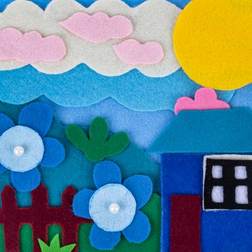 XSEINO 13 Rolls 8"x35" 1.4mm Thick Soft Felt Fabric Sheet 13 Assorted Blue Series Colors Felt Pack Pastel Felt Sheets for DIY Craft Sewing Squares Nonwoven Patchwork - color: Blue Hues