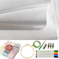 2 Pcs 18 Mesh Professional Blank Needlepoint Canvas Kit with Tools