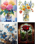 DYAIANGMU 4 Pack Stamped Cross Stitch Kit for Adults 15.7x11.8 inches - color: Y034-zh