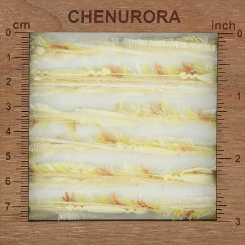 Artisanal Yarn Collection Multifiber Fancy Yarn for Knitting Crocheting Crafts DIY, Set of 3 Rolls (Soft Yellow Feather Weave) - color: Soft Yellow Feather Weave
