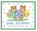 Janlynn 021-1785 Tedd Baby Birth Announcement Cross Stitch , White