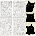 53Pcs Peeking Cat Water Soluble Hand Sewing Stabilizers