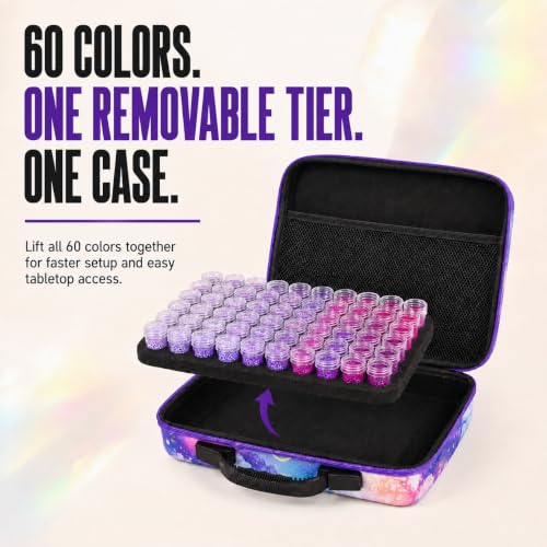 MERATIA Diamond Art Storage Organizer, 60 Jars with Accessories - color: Celestial Journey-60 Slots