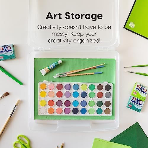 IRIS USA Board Game Storage |Made in USA| Slim Craft Case (10-Pack) - Clear - size: 10 Pack