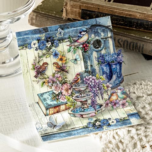 120 Pcs Vintage Garden Stickers for Scrapbooking and Journaling - color: Twilight Garden