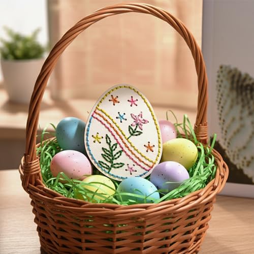 YcaeyLnaR Easter Craft Kit -5 Pieces DIY Wooden Board Threading Set, Religious Easter Decor, Personality Easter Basket Stuffers (3 Eggs) - color: 3 Eggs