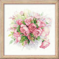RIOLIS 1335 Watercolor Roses Counted Cross Stitch Kit 11.75 x 11.75 in