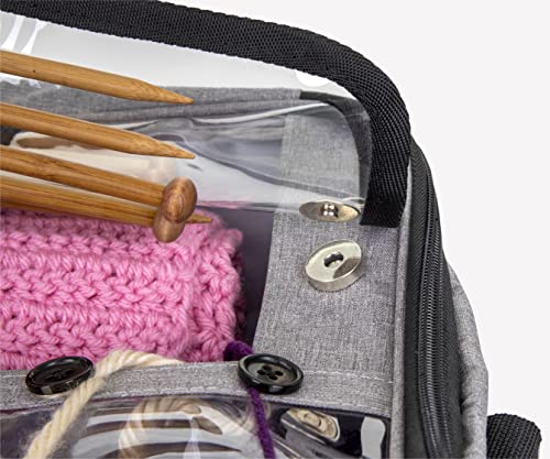 ArtBin Needleworks Project Bag, Portable Craft Tote, Grey - color: Gray, style: Needleworks Project Bag