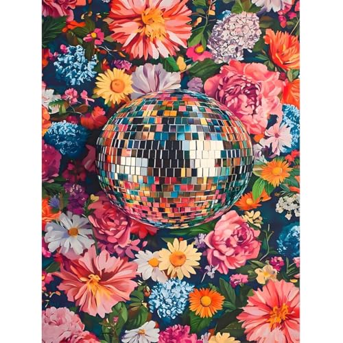 Tiwabb Disco Ball Stamped Cross Stitch Kits for Adults Beginners - color: Cross Stitch 0725-10