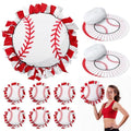 Weysat 6 Sets Baseball Tied Pillow Craft Kit DIY Orange Red White Baseball Shaped Pillow Craft Gifts with PP Cotton for Sports Theme Party Game Day Room Decor VBS School Favors Classroom Giveaways - style: Baseball