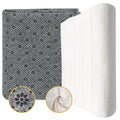 72 x 40 Inch Primary Tufting Cloth and 72 x 40 Inch Non Slip Fabric Final Backing Cloth Monks Fabric for Tufting Gun Rug Supplies Embroidery Crafts Favors - color: Grey + White