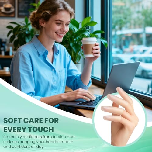 Gel Finger Cots & Finger Sleeves, 20 Pcs Silicone Protectors, Clear - color: Clear