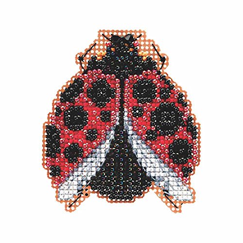 Ladybug Hug Beaded Counted Cross Stitch Kit Mill Hill 2015 Spring Bouquet MH185103
