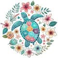HKLIOPU Stamped Cross Stitch Kits - Hobby Turtle Floral Embroidery Starter Kit for Adult Beginners, 11CT Needlepoint Cross-Stitch Patterns Dimensions Kit Arts and Crafts 16x16 inch - color: SZX-US-LZ193