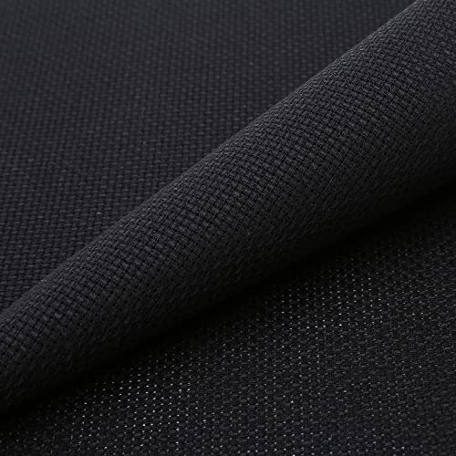 Aida Cloth 14 Count Cross Stitch Fabric,20×60inch (14CT,Black) - color: Black, size: 14CT