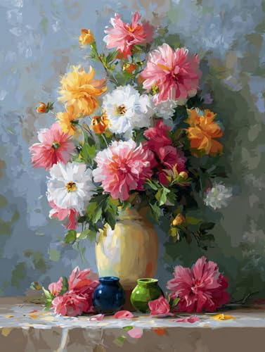 Moohue 14 ct Counted Cross Stitch Kits for Adults Flowers Cross Stitch Patterns Stamped Printed Cross Stitch Kits (Flowers 7) - color: Flowers 7