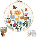 Louise Maelys Floral Butterfly Embroidery Kit for Beginners, DIY Craft - color: Floral Butterfly