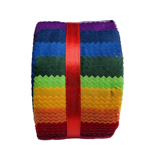 100% Cotton Jelly Roll Fabric Strips for Quilting and Sewing- Solid Colors - color: Five Solid Colors