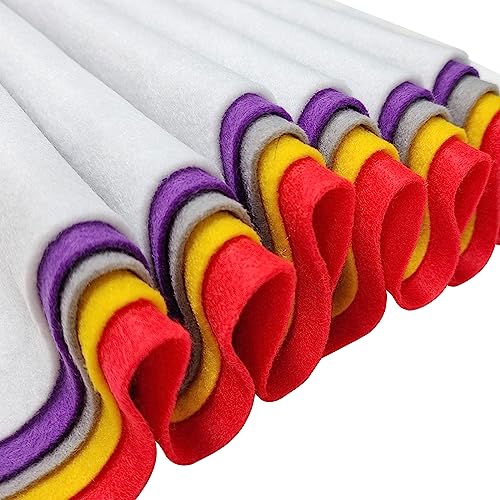Jtnohx Large Soft Felt Sheets Felt Fabric for Crafts Valentine Color 5Pcs - color: Valentine Colors Series