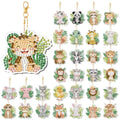WILLBOND 30 Pcs Jungle Animals Diamond Art Keychain Ornaments - color: Jungle Animals