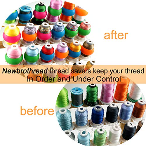 New brothread 60 Thread Spool Holder + 20 Bobbin Holders + 20 Bobbin Clips - color: 60 Spool Huggers + 20 Bobbin Holders + 20 Bobbin Clamps