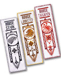 Cross Stitch Kits - Set of 3 DIY Hand Embroidery Bookmarks: House Stark, Targaryen, Lannister - GoT Design Patterns - color: 3-in-1