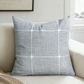 Gray Linen Plaid Throw Pillow Covers 20x20 Set of 1 - color: Grey Plaid, size: 20" x 20" (Pack of 1)