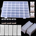 Embroidery Floss Organizer Box - 36 Compartments With 280 Bobbins, 3 White & 3 Black Floss and 500 Number Stickers
