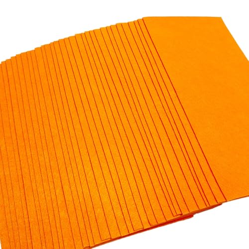 Jtnohx Self Adhesive Felt Sheets Adhesive Backed Felt Fabric Orange 33Pcs - color: Orange