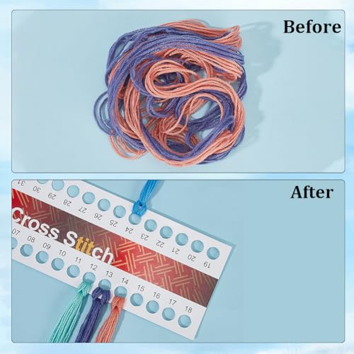 24Pcs 3 Styles 36 Positions White Paper Embroidery Floss Holder Organizer Cards Cross Stitch Thread Holders Bobbins Winding Plate Board Card Tool Bulk for Crafts DIY Sewing Storage Supplies