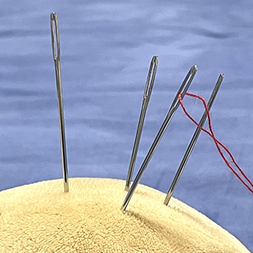Tevkmuzz Large Eye Sewing Needles,21 PCS Hand Sewing Needles,Embroidery Thread Needle, Handmade Yarn Knitting Needles Leather Needle