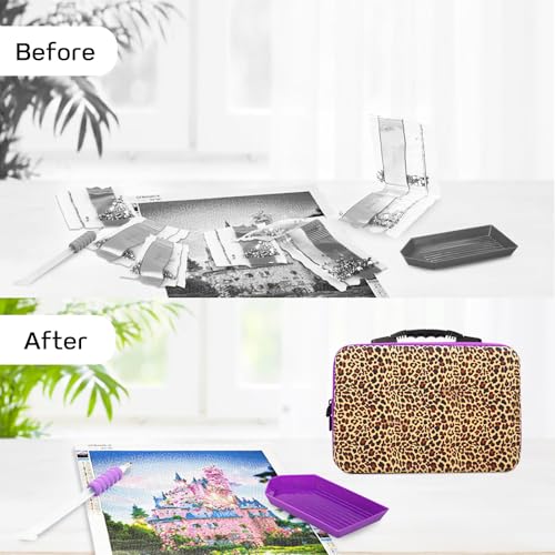 ZORETCO Diamond Painting Storage, 60 Containers Diamond Art Kits for Adults - color: Leopard Print, size: 60 Jars