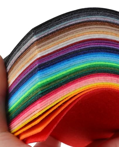 42 Pcs Stiff Felt Fabric Squares 4x4 Inch for Crafts Sewing - color: 4*4 Multicolor