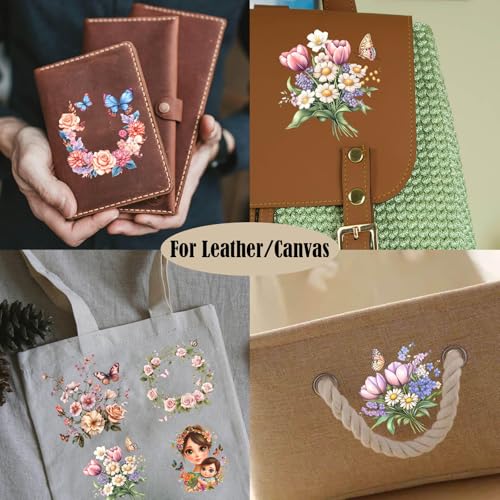 ZMRU 24 Sheets Vintage Mom Rub On Transfers for Crafts, Cold IOD Transfers Stickers for Wood，Furniture Decals, Glass, Porcelain, Leather, Canvas, Fabric Projects,3 * 3inch(Butterfly and Mom) - color: Butterfly and Mom