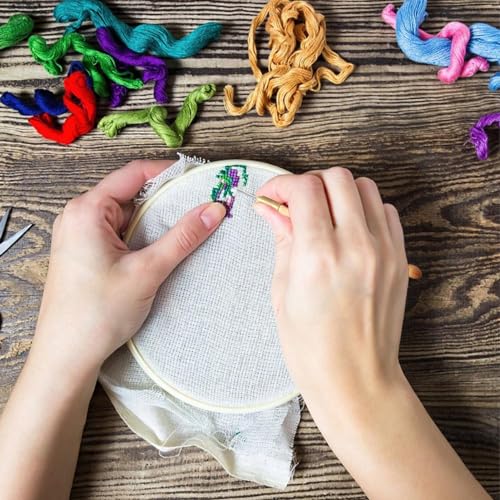 3Pcs Tambour Hooks Kit, Embroidery Crochet Hooks with 9 Needles, Wooden Handle French Tambour Hook Latch Beaded Needle for Embroidery Sequin Beading Knitting DIY Sewing