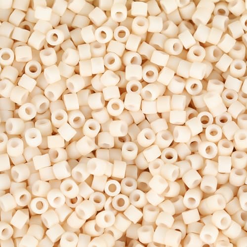 Miyuki Delica Seed Beads - color: DB0353 - Matte Opaque Glazed Luster Dark Cream