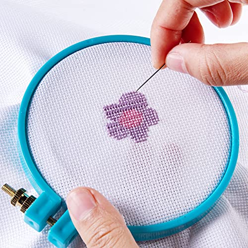 Aida Cloth Big Size 18 Count, White Cross Stitch Fabric, 39 inch by 60 inch - size: 18 count 39"x60"