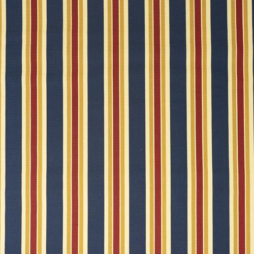 Stitch & Sparkle 100% Cotton Duck Cloth Print 45" Wide, DIY Project, Craft & Quilt Fabric for Sewing, Upholstery Home Décor, Cut by the Yard, Large Stripe Navy - color: Large Stripe Navy, size: Cut by the yard