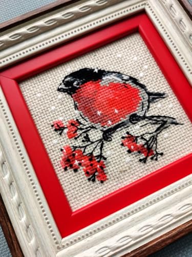 RIOLIS 2132 Winter Guest Counted Cross Stitch Kit 4 x 4 in - style: Winter Guest 2132