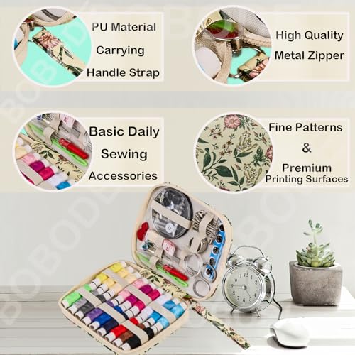 Arts Craft Printing Sewing Kit Travel Basic Small Sewing Set - color: Blossom