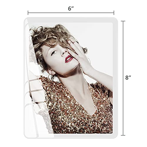 Bluesun 6×8 Picture Frame White, Vertical & Horizontal Wall & Tabletop - color: white, size: 6x8 （1 Pcs）