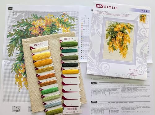 RIOLIS 1615 Mimosa Counted Cross Stitch Kit 7 x 9.5 in - style: Mimosa 1615